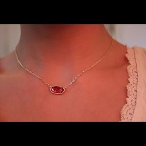 Kendra Scott Elisa Gold Pendant in Berry